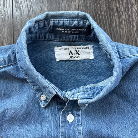 Armani Exchange Vintage Denim Shirt Size Medium - Picture 1 of 4
